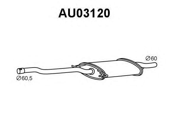 VENEPORTE AU03120 Front Silencer
